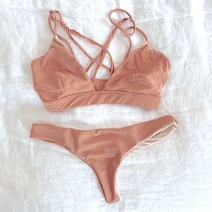 LIKE NEW Acacia Cross-Back Two-Piece Swimsuit